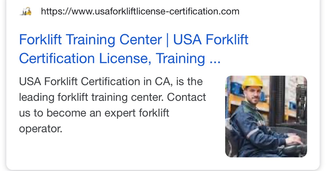 Forklift Certification California Usa Forklift Certification
